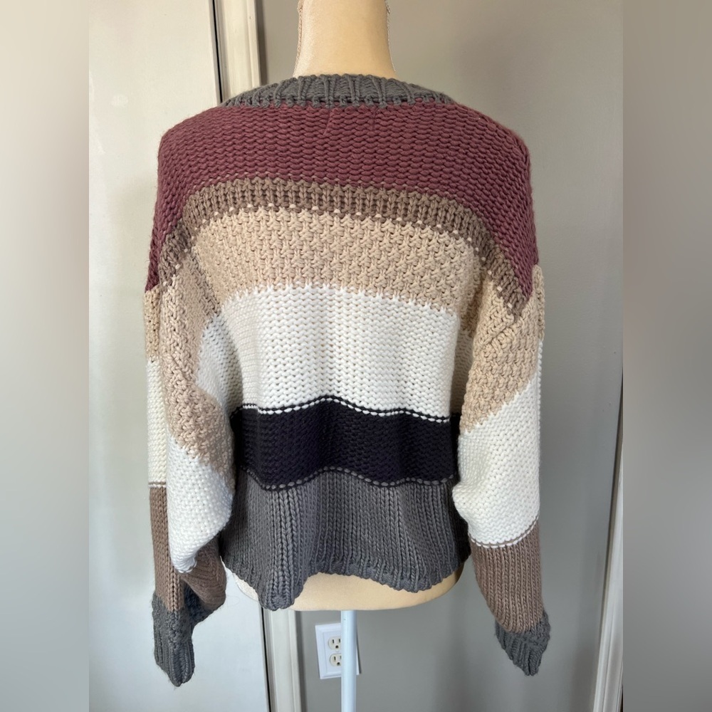 Simply Southern Woman’s Tight Knit Multi Color Block Cozy Sweater Size 2XL - Picture 7 of 12